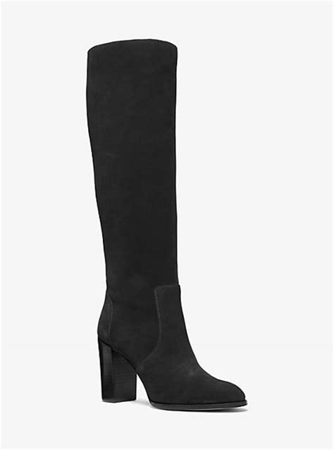 michael kors grey suede boots|Michael Kors luella suede boots.